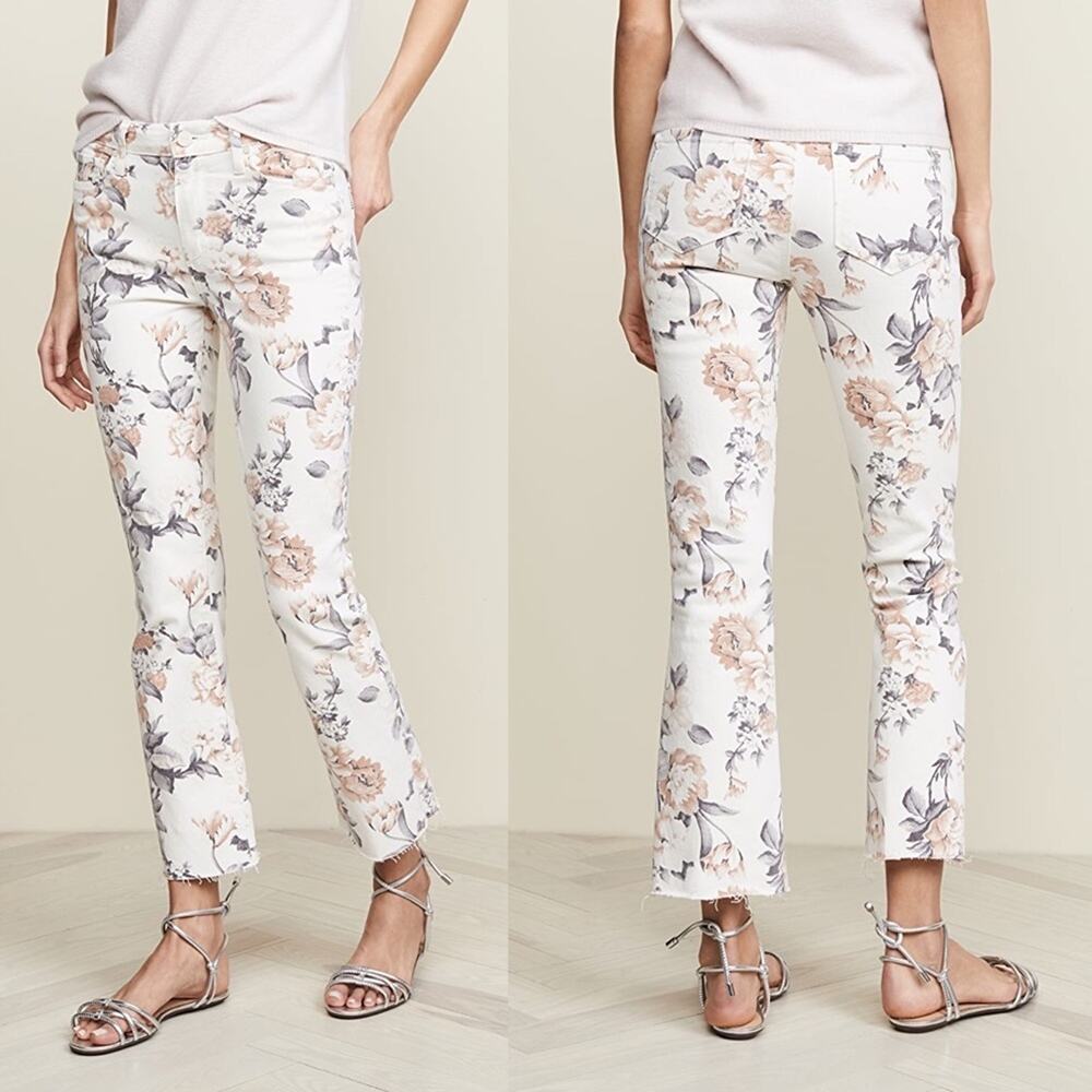 PAIGE Colette Floral Crop Flare Jean
